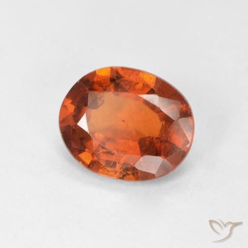 granate hessonita Medium Dark-Orange natural de 1.39 ct, Ovalada, VS