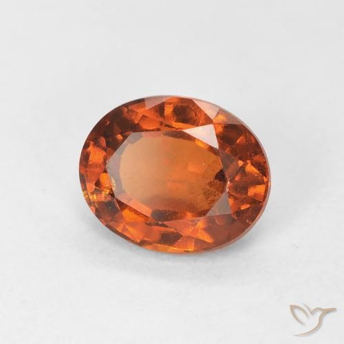 granate hessonita Naranja rojizo natural de 1.03 ct, Ovalada, VS