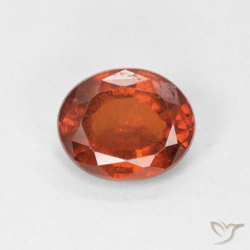 1.39ct Natural Ámbar naranja Granate Hessonita, Ovalada, VS