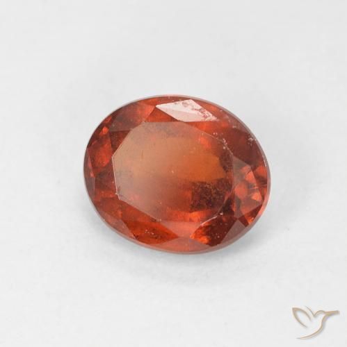 granate hessonita Ámbar naranja natural de 1.39 ct, Ovalada, VS