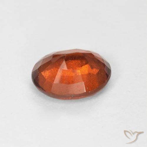 granate hessonita Ámbar naranja natural de 1.39 ct, Ovalada, VS