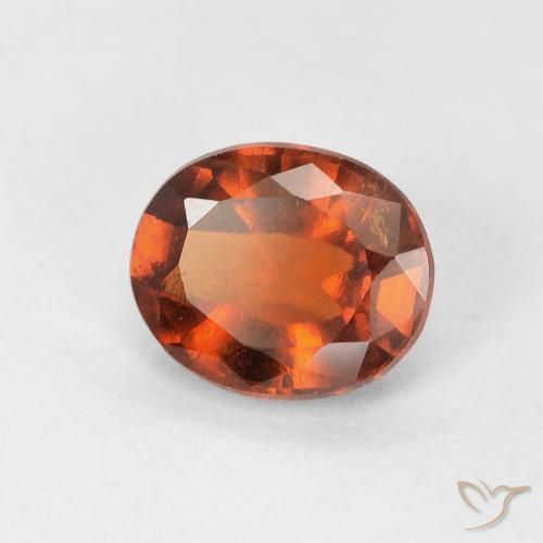 granate hessonita Naranja rojizo natural de 1.21 ct, Ovalada, VS