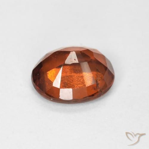 granate hessonita Naranja rojizo natural de 1.21 ct, Ovalada, VS
