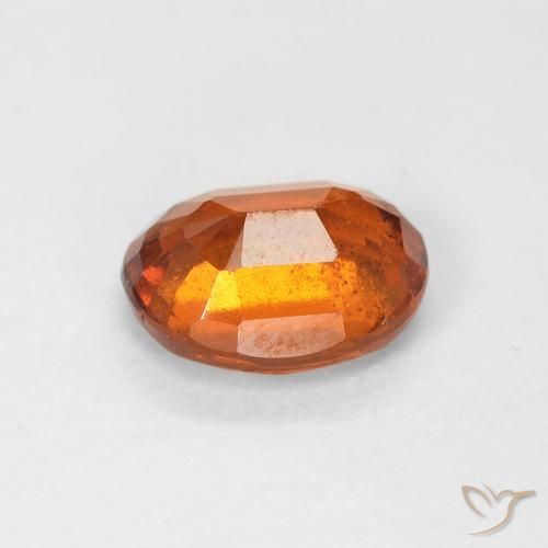 granate hessonita Medium Dark-Orange natural de 1.24 ct, Ovalada, VS