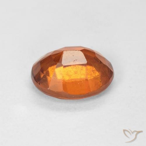 granate hessonita Naranja oscuro natural de 1.47 ct, Ovalada, VS