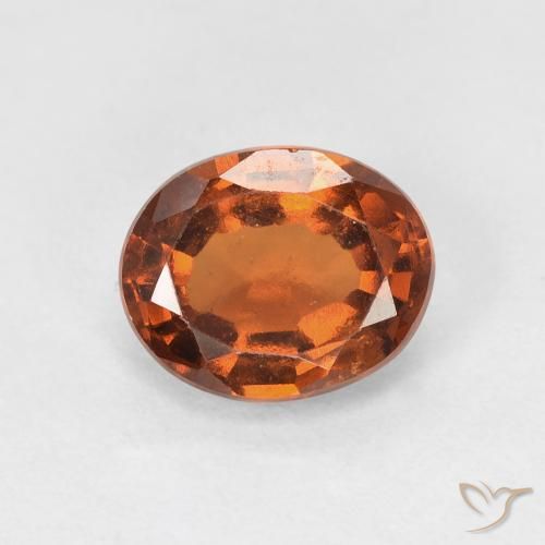 1.62ct Natural Naranja oscuro Granate Hessonita, Ovalada, VVS-VS