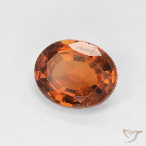 granate hessonita Naranja oscuro natural de 1.62 ct, Ovalada, VVS-VS