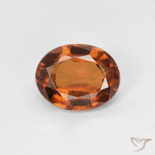 0.97ct Natural Ámbar naranja granate hessonita, Ovalada, VVS-VS