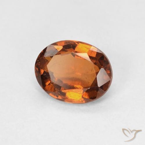 granate hessonita Ámbar naranja natural de 0.97 ct, Ovalada, VVS-VS