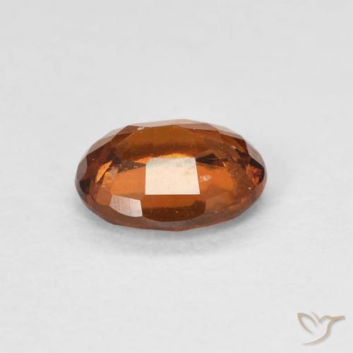 granate hessonita Ámbar naranja natural de 0.97 ct, Ovalada, VVS-VS