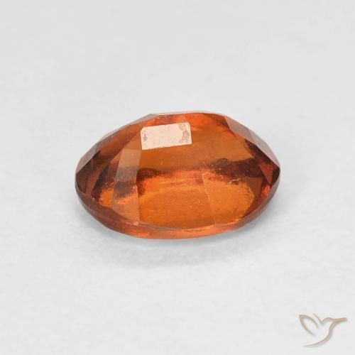 granate hessonita Naranja rojizo natural de 1.16 ct, Ovalada, VVS-VS