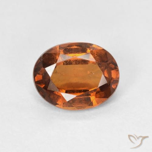 1.33ct Natural Ámbar naranja Granate Hessonita, Ovalada, VVS-VS