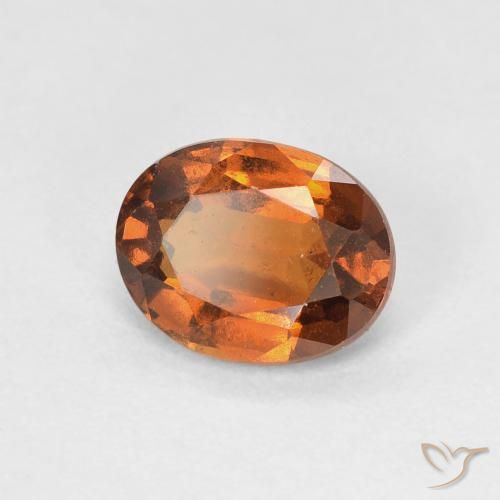 granate hessonita Ámbar naranja natural de 1.33 ct, Ovalada, VVS-VS