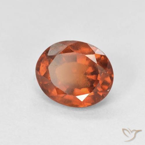 granate hessonita Ámbar naranja natural de 1.51 ct, Ovalada, VVS-VS
