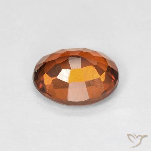 granate hessonita Naranja rojizo natural de 1.70 ct, Ovalada, VVS-VS