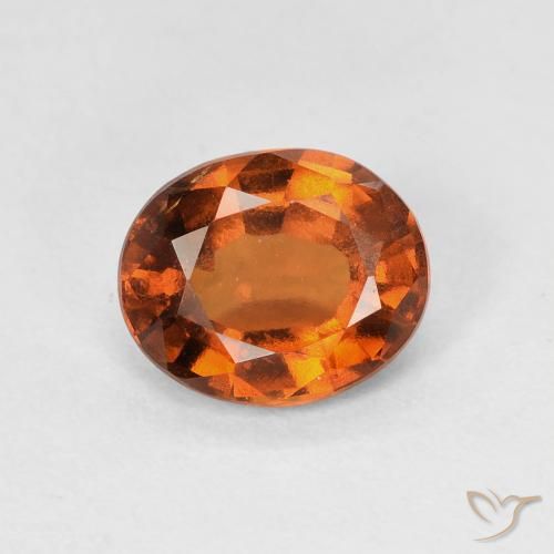 granate hessonita Ámbar naranja natural de 1.59 ct, Ovalada, VVS-VS