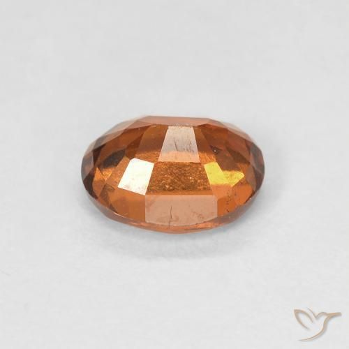 granate hessonita Naranja rojizo natural de 1.22 ct, Ovalada, VVS-VS