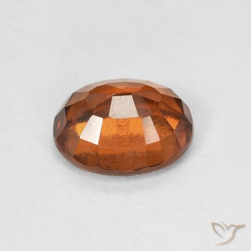 granate hessonita Naranja oscuro natural de 1.56 ct, Ovalada, VVS-VS