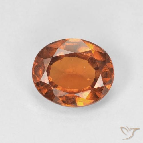 1.72ct Natural Naranja rojizo Granate Hessonita, Ovalada, VVS-VS