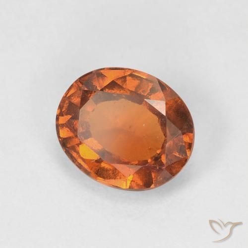 granate hessonita Naranja rojizo natural de 1.72 ct, Ovalada, VVS-VS