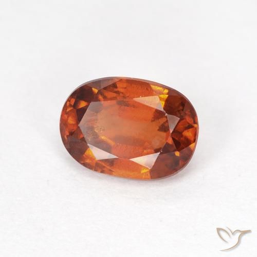 1.09ct Natural Naranja rojizo granate hessonita, Ovalada, VS