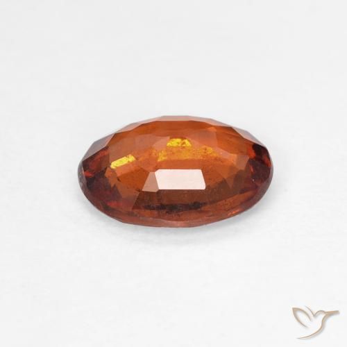 granate hessonita Naranja oscuro natural de 1.22 ct, Ovalada, VS