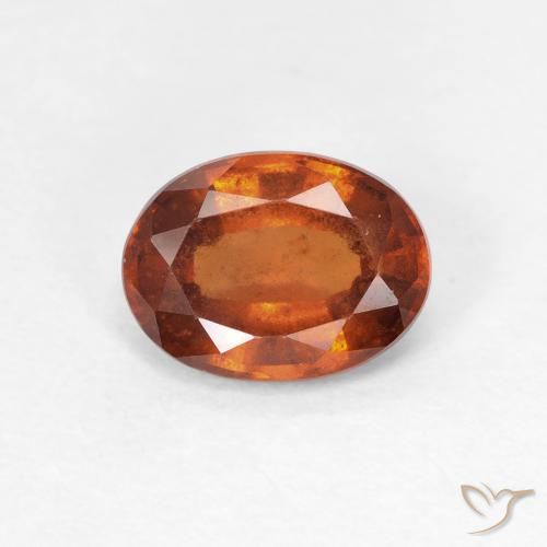 1.35ct Natural Medium Dark-Orange Granate Hessonita, Ovalada, VS