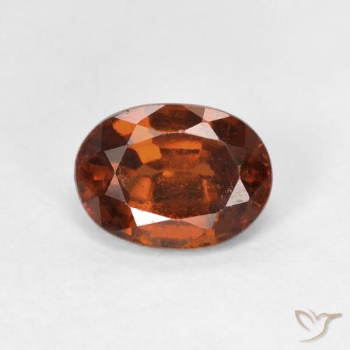 1.53ct Natural Naranja medio Granate Hessonita, Ovalada, VVS-VS