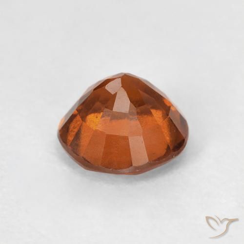 granate hessonita Ámbar naranja natural de 0.98 ct, Redondo, VVS-VS
