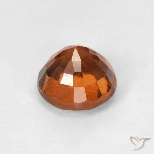 granate hessonita Ámbar naranja natural de 1.02 ct, Redondo, VVS-VS