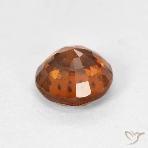 granate hessonita Naranja oscuro natural de 1.02 ct, Redondo, VVS-VS