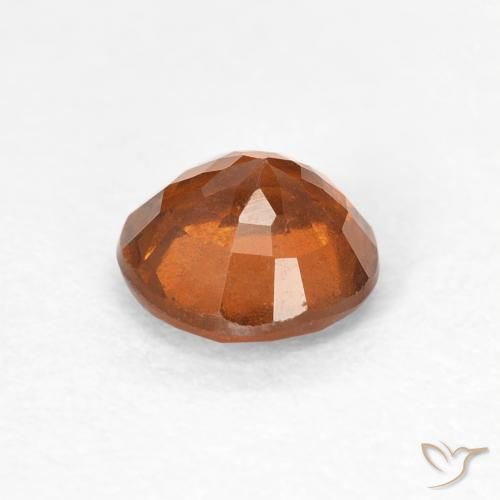 granate hessonita Ámbar naranja natural de 0.86 ct, Redondo, VVS-VS