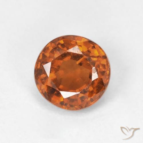 0.94ct Natural Medium Dark-Orange granate hessonita, Redondo, VVS-VS