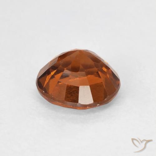 granate hessonita Medium Dark-Orange natural de 0.95 ct, Redondo, VVS-VS