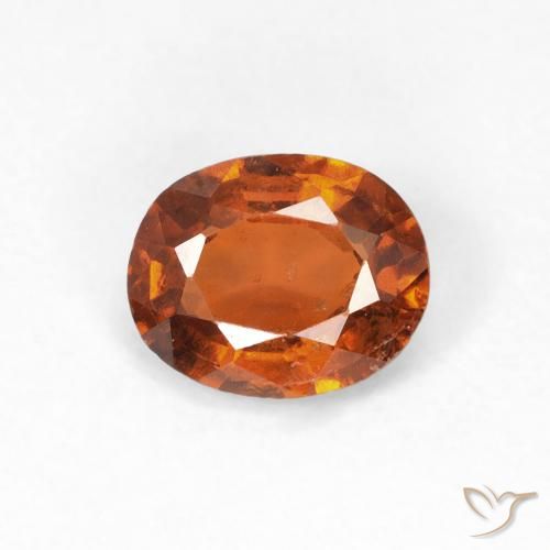 0.92ct Natural Medium Dark-Orange Granate Hessonita, Ovalada, VS
