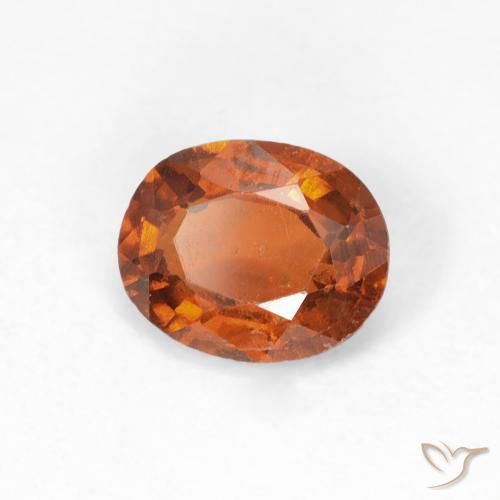 granate hessonita Medium Dark-Orange natural de 0.92 ct, Ovalada, VS