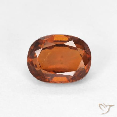 1.25ct Natural Medium Dark-Orange Granate Hessonita, Ovalada, VS