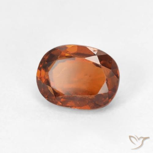 granate hessonita Medium Dark-Orange natural de 1.25 ct, Ovalada, VS