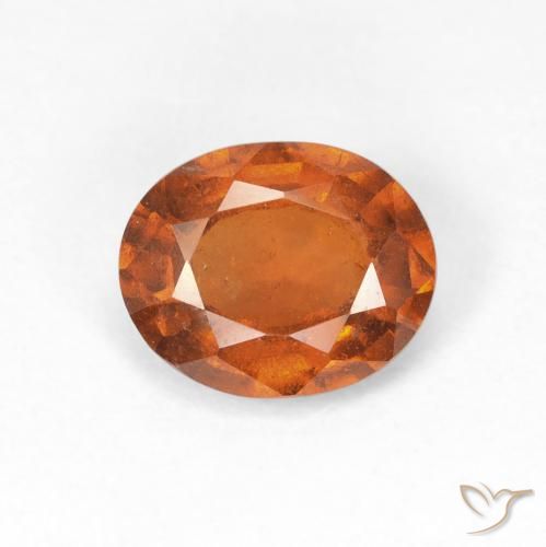 1.89ct Natural Medium Dark-Orange Granate Hessonita, Ovalada, VS