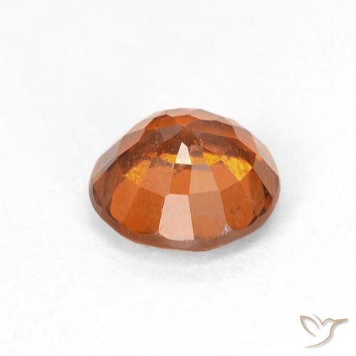 granate hessonita Naranja rojizo natural de 0.92 ct, Redondo, VS