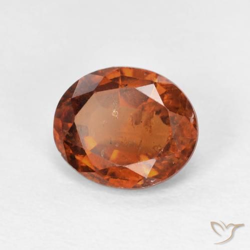 granate hessonita Naranja oscuro natural de 2.12 ct, Ovalada, VS