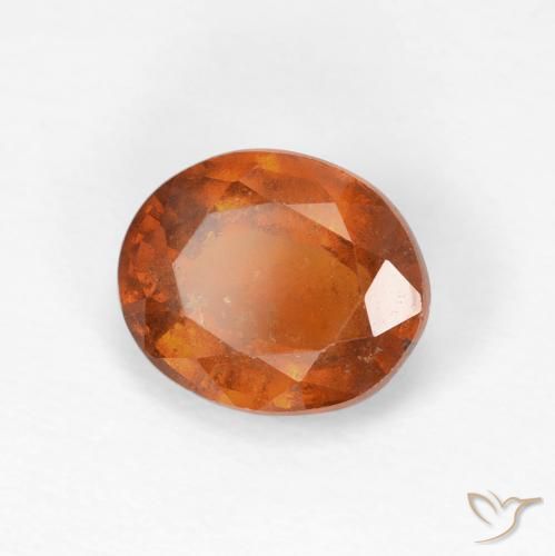 granate hessonita Ámbar naranja natural de 2.12 ct, Ovalada, VS
