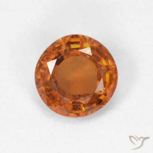 0.83ct Natural Medium Dark-Orange granate hessonita, Redondo, VS