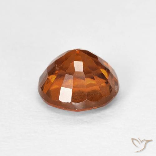 granate hessonita Ámbar naranja natural de 0.94 ct, Redondo, VS