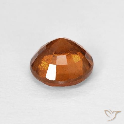 granate hessonita Medium Dark-Orange natural de 0.85 ct, Redondo, VS
