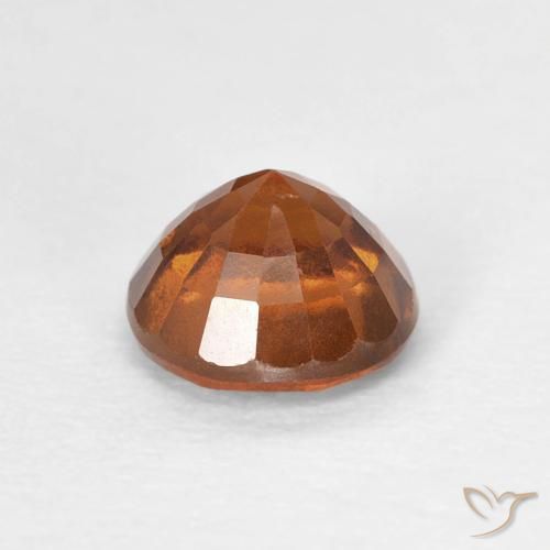 granate hessonita Naranja oscuro natural de 0.98 ct, Redondo, VS