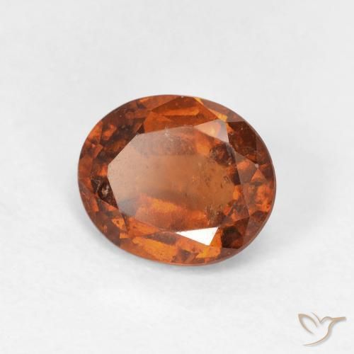 granate hessonita Naranja oscuro natural de 1.60 ct, Ovalada, VS