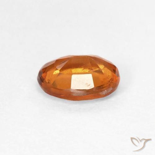 granate hessonita Naranja oscuro natural de 0.95 ct, Ovalada, VS