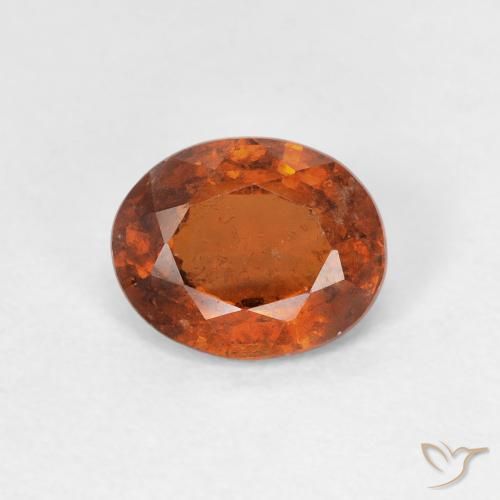 1.39ct Natural Medium Dark-Orange Granate Hessonita, Ovalada, VS