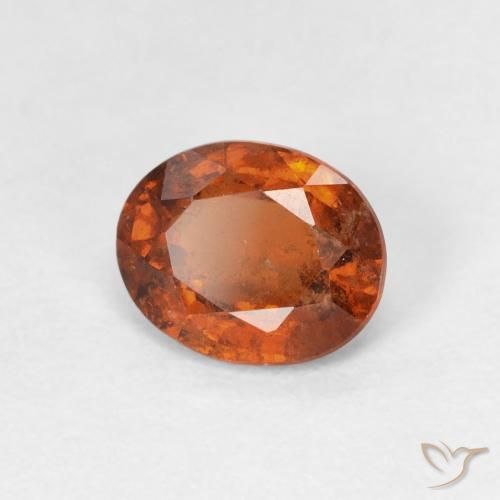 granate hessonita Medium Dark-Orange natural de 1.39 ct, Ovalada, VS